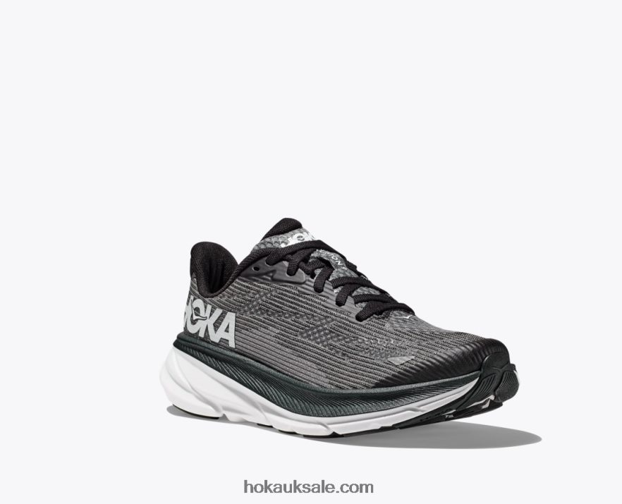 XHPD4N673 Clifton 9 Kids Black/White Hoka