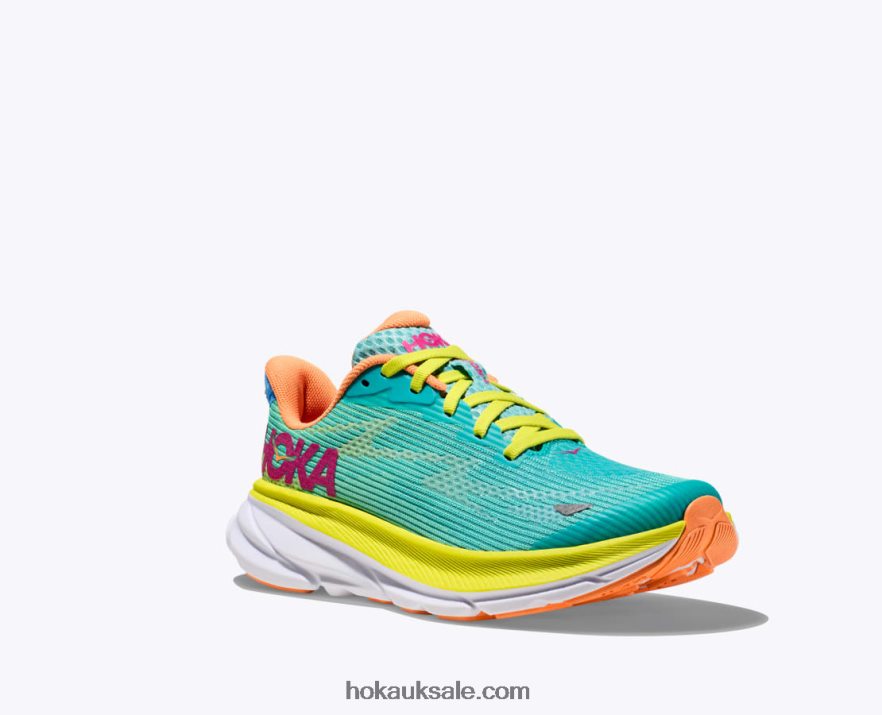 XHPD4N675 Clifton 9 Kids Ceramic/Evening Primrose Hoka