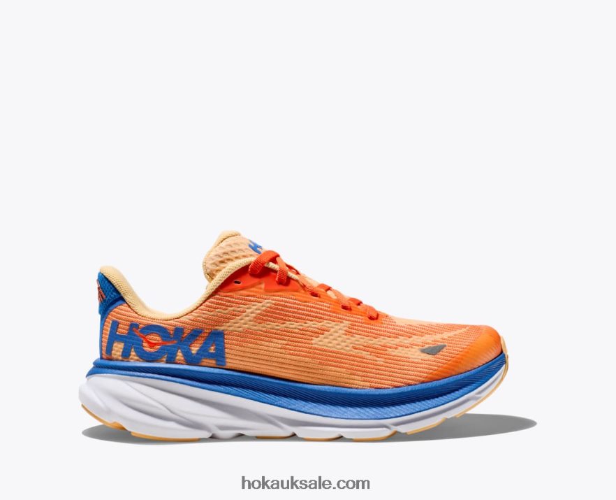 XHPD4N676 Clifton 9 Kids Coastal Sky/All Aboard Hoka