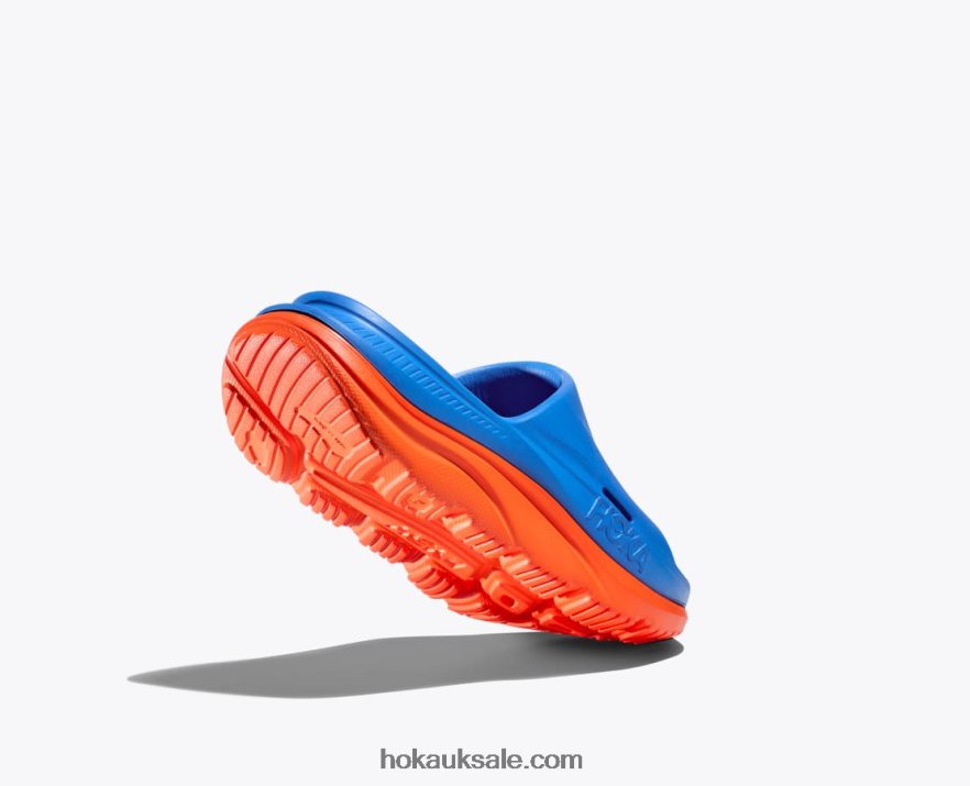 XHPD4N680 Ora Recovery Slide 3 Kids Coastal Sky/Vibrant Orange Hoka