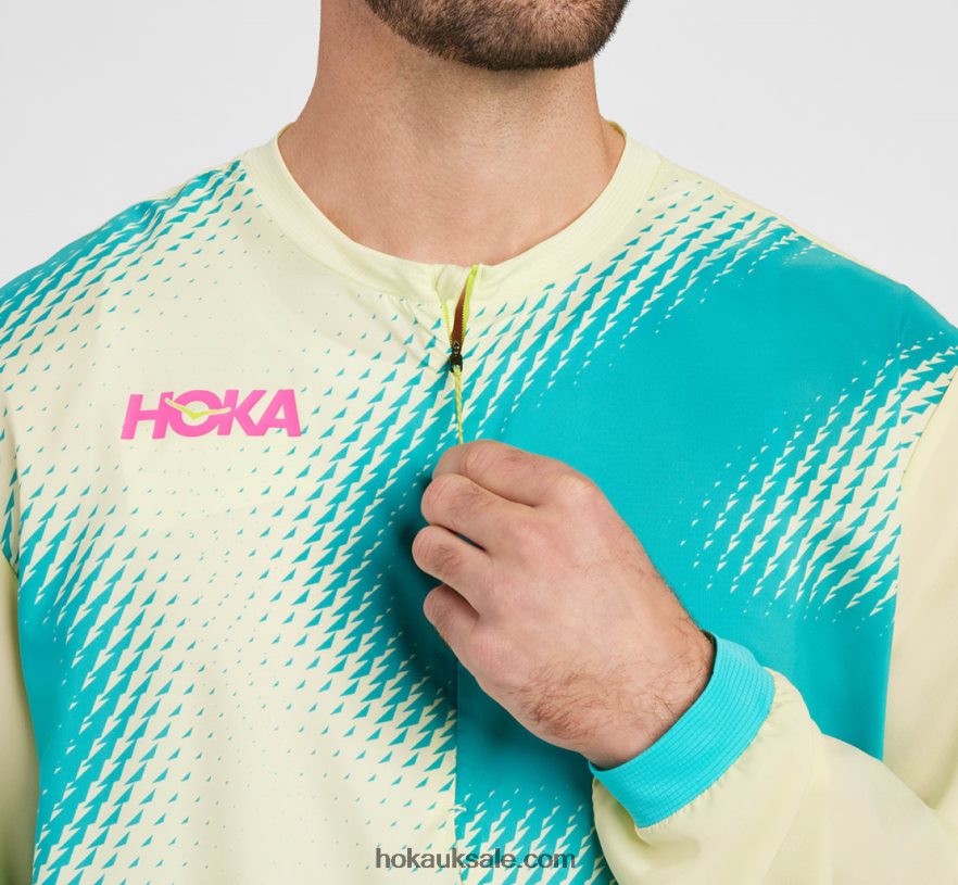 XHPD4N665 1/2 Zip Wind Shell Men Fiesta Hoka