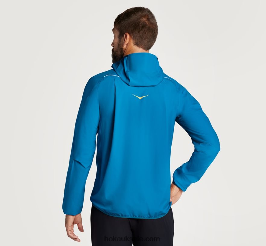 XHPD4N667 Ultralight Waterproof Jacket Men Diva Blue Hoka