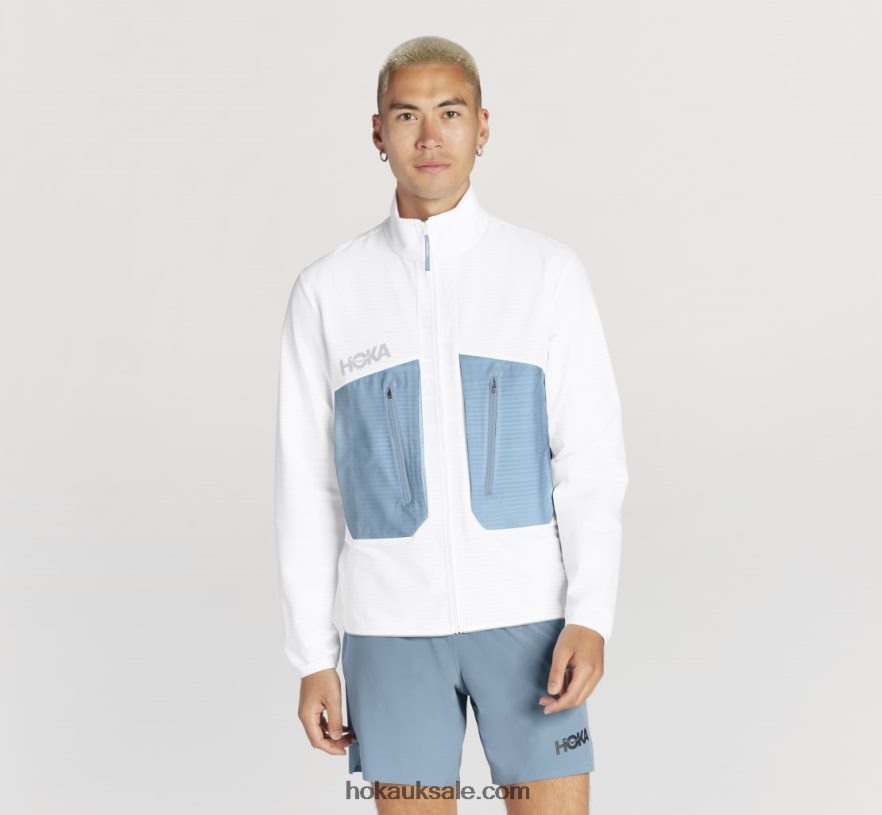 XHPD4N668 Mission Full-Zip Men White Hoka