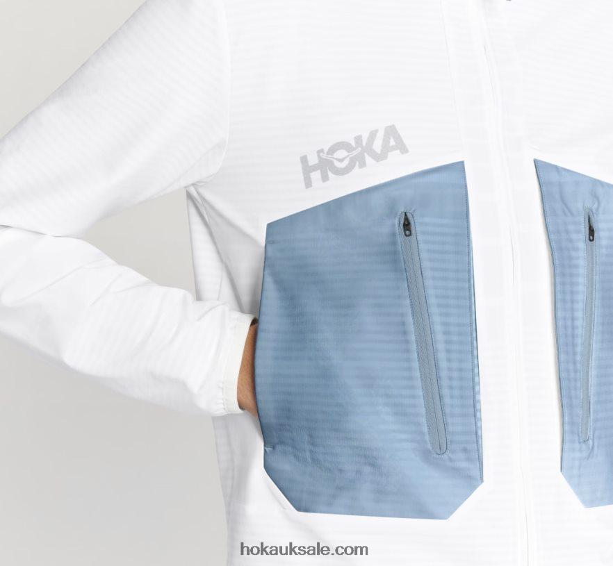 XHPD4N668 Mission Full-Zip Men White Hoka