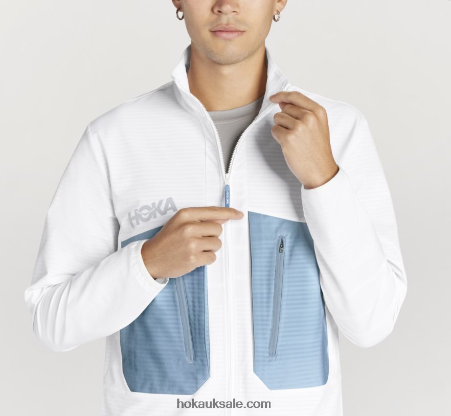 XHPD4N668 Mission Full-Zip Men White Hoka