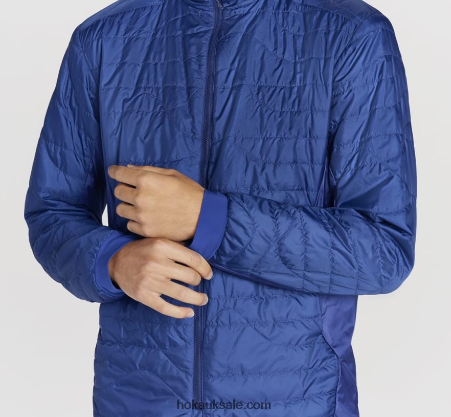 XHPD4N670 Sky Quilt Jacket Men Bellwether Blue Hoka