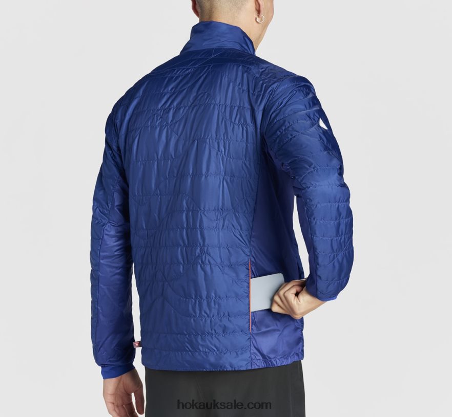 XHPD4N670 Sky Quilt Jacket Men Bellwether Blue Hoka