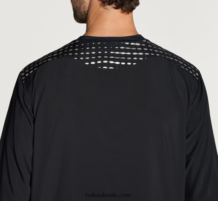 XHPD4N671 1/2 Zip Wind Shell Men Black Hoka