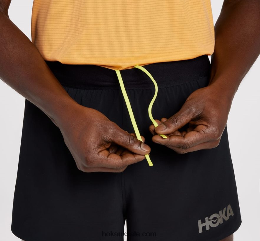 XHPD4N649 Split Short Men Black Hoka