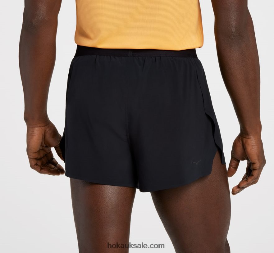 XHPD4N649 Split Short Men Black Hoka