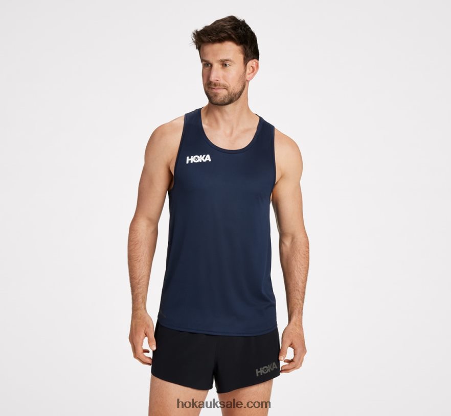 XHPD4N630 Glide Singlet Men Outer Space Hoka
