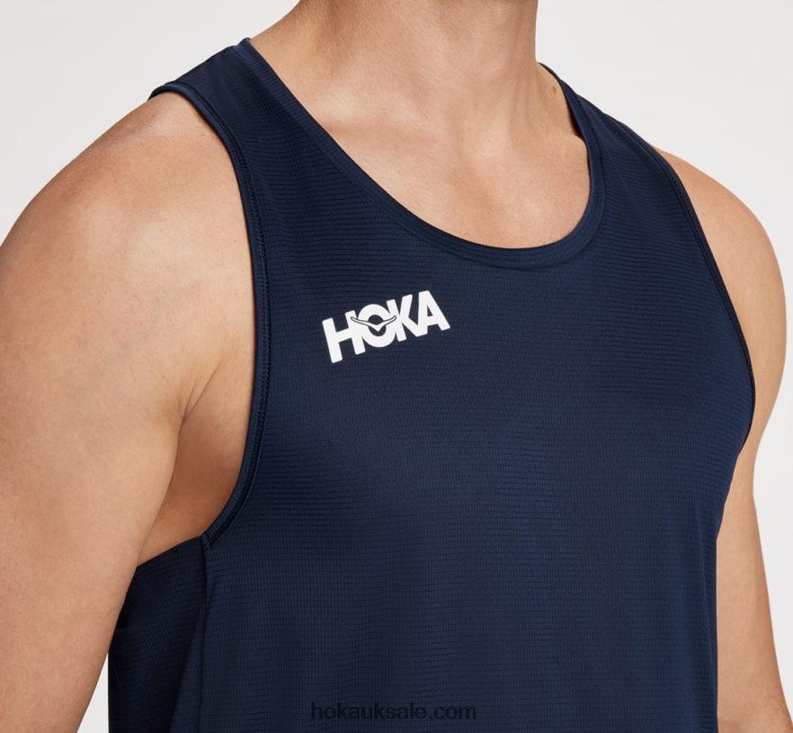XHPD4N630 Glide Singlet Men Outer Space Hoka