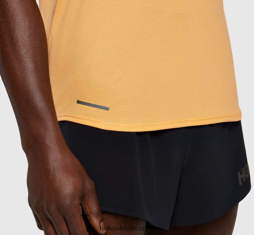 XHPD4N631 Glide Singlet Men Mock Orange Hoka