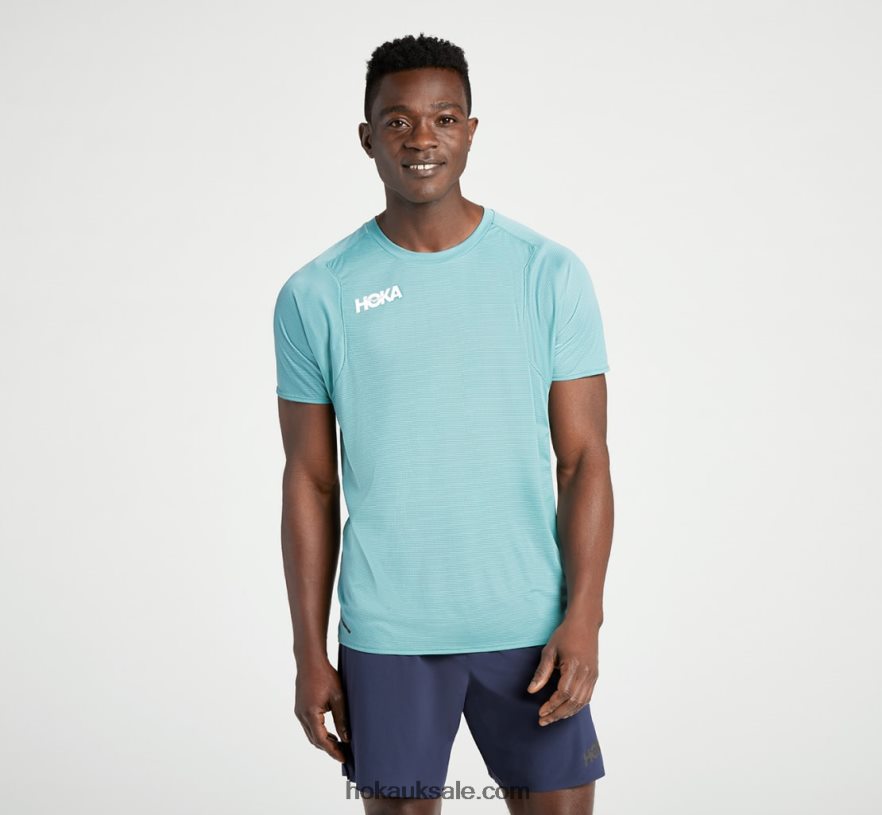 XHPD4N632 Glide Short Sleeve Men Trellis Hoka