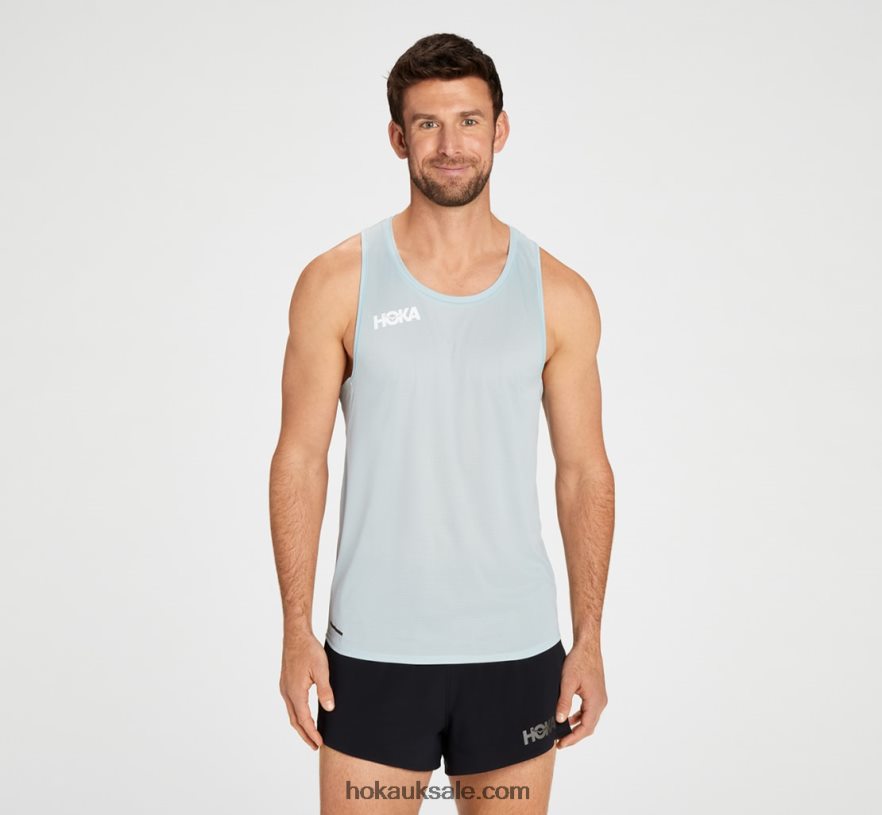 XHPD4N634 Glide Singlet Men Black Hoka