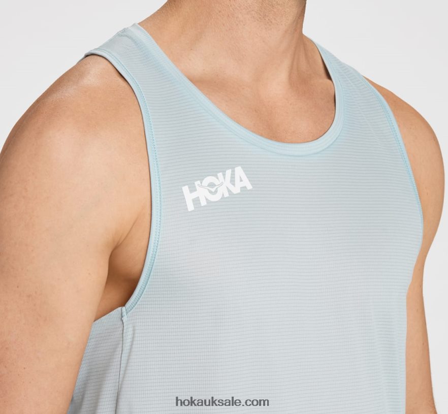 XHPD4N634 Glide Singlet Men Black Hoka