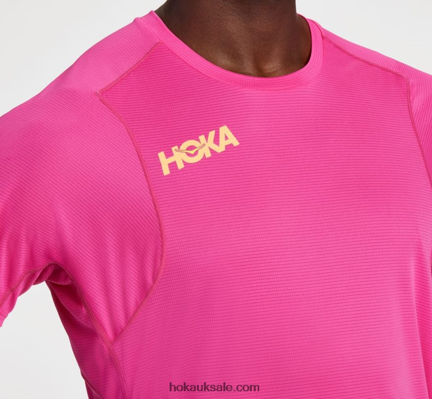 XHPD4N635 Glide Short Sleeve Men Black Hoka