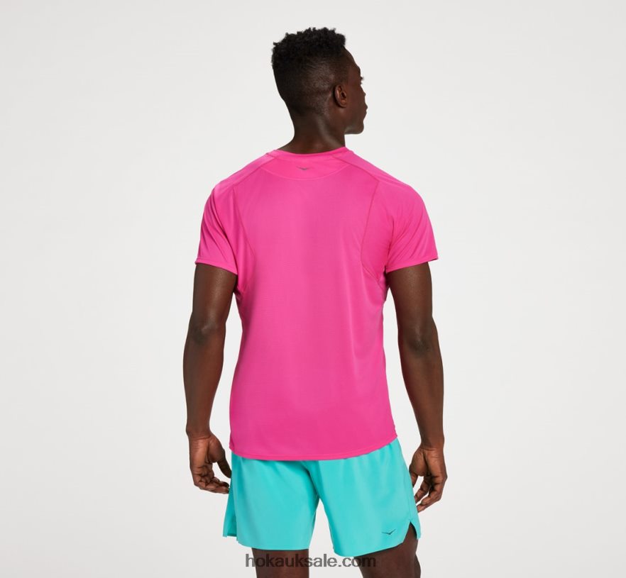 XHPD4N635 Glide Short Sleeve Men Black Hoka