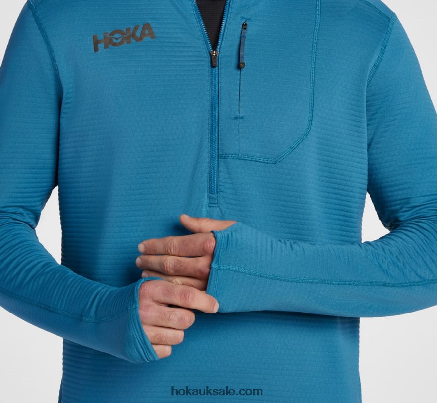 XHPD4N638 1/2 Zip Men Blue Steel Hoka
