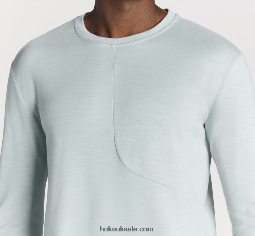 XHPD4N640 Merino Blend Long Sleeve Men Ice Flow Hoka