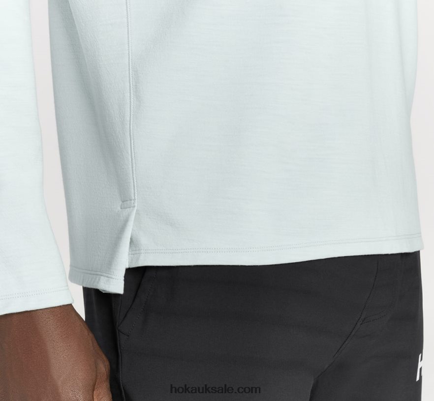 XHPD4N640 Merino Blend Long Sleeve Men Ice Flow Hoka