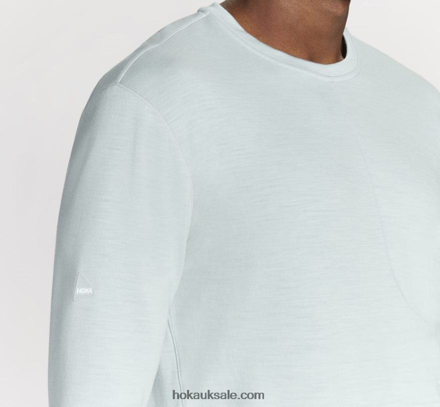 XHPD4N640 Merino Blend Long Sleeve Men Ice Flow Hoka