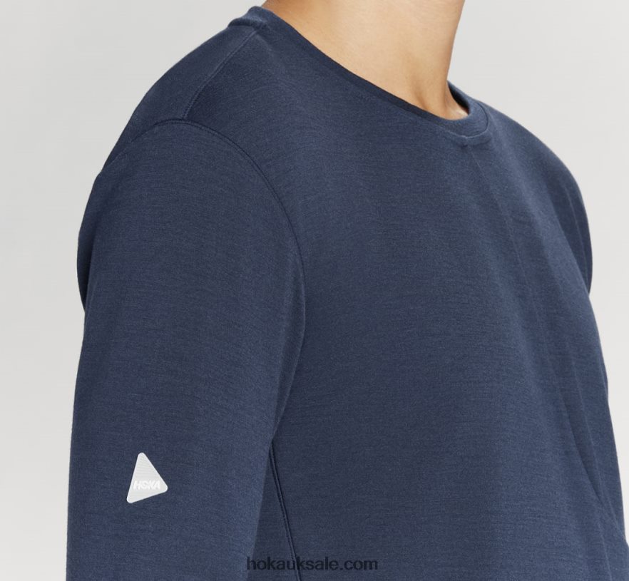 XHPD4N646 Merino Blend Long Sleeve Men Outer Space Hoka