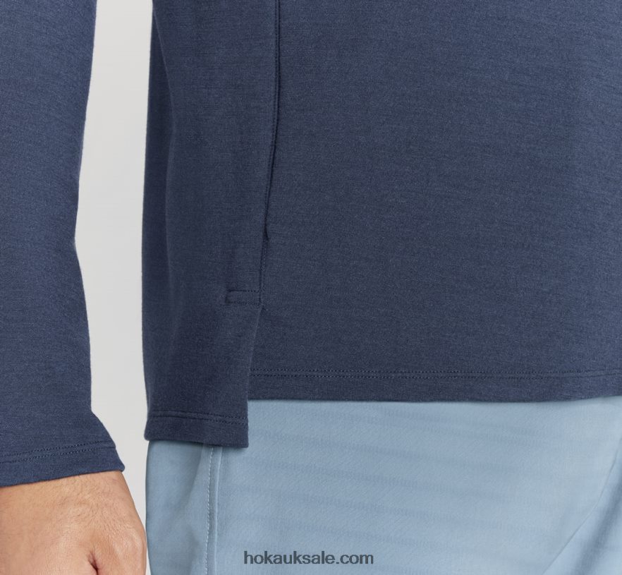 XHPD4N646 Merino Blend Long Sleeve Men Outer Space Hoka
