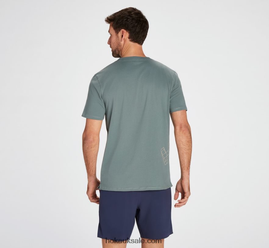 XHPD4N648 All-Day Tee Men Blue Steel Hoka