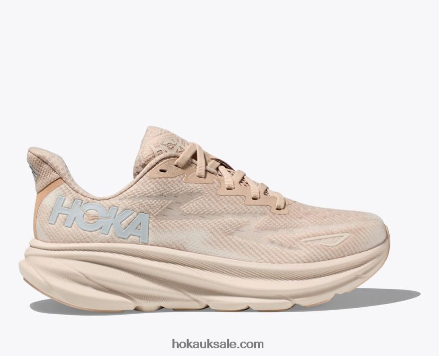 XHPD4N413 Clifton 9 Men Shifting Sand/Eggnog Hoka