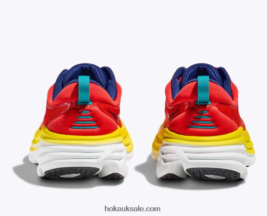 XHPD4N415 Bondi 8 Men Red Alert/Flame Hoka