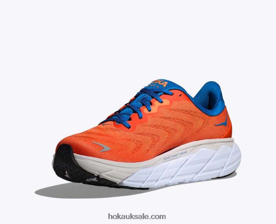 XHPD4N429 Arahi 6 Men Vibrant Orange/Coastal Sky Hoka