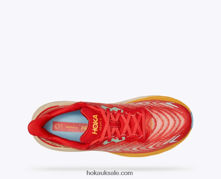 XHPD4N430 Arahi 6 Men Fiesta/Amber Yellow Hoka