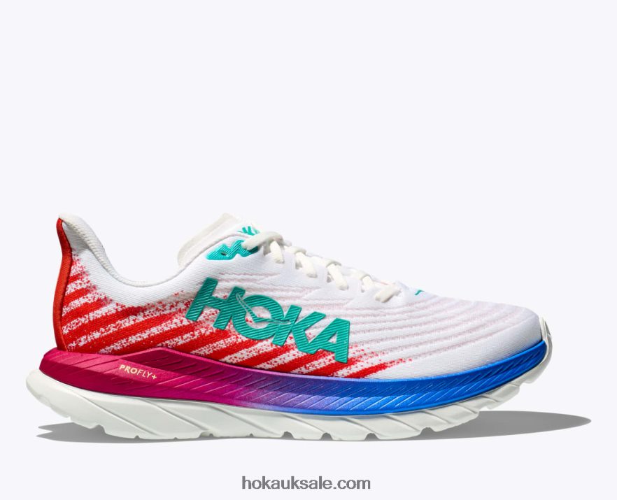 XHPD4N437 Mach 5 Men White/Flame Hoka