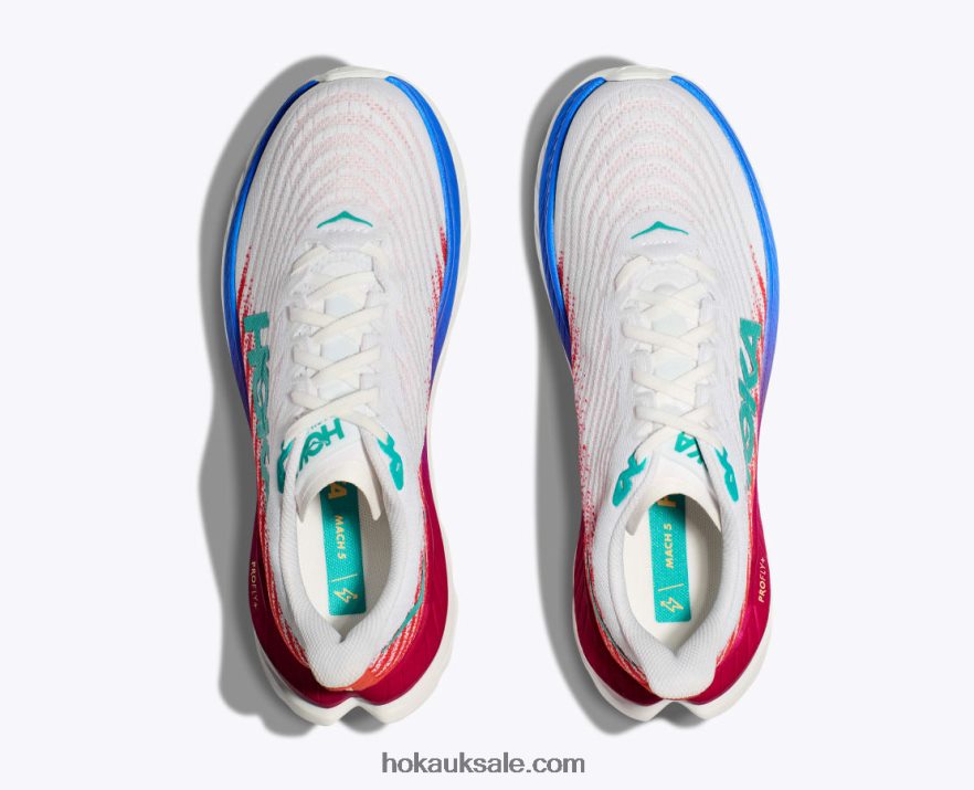 XHPD4N437 Mach 5 Men White/Flame Hoka