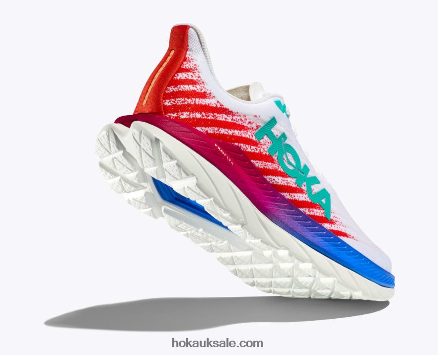 XHPD4N437 Mach 5 Men White/Flame Hoka