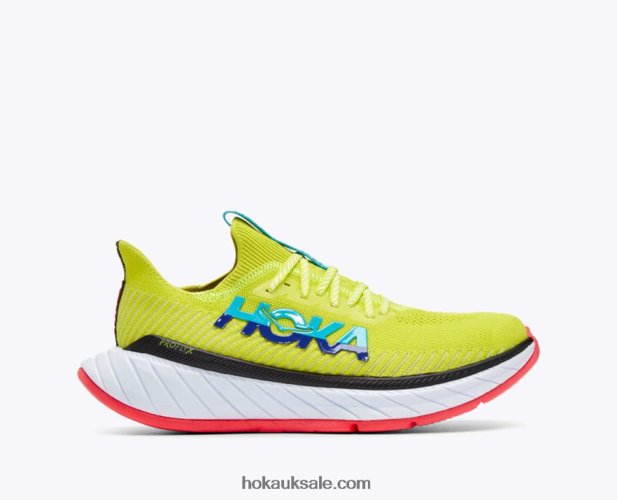 XHPD4N457 Carbon X 3 Men Evening Primrose/Scuba Blue Hoka