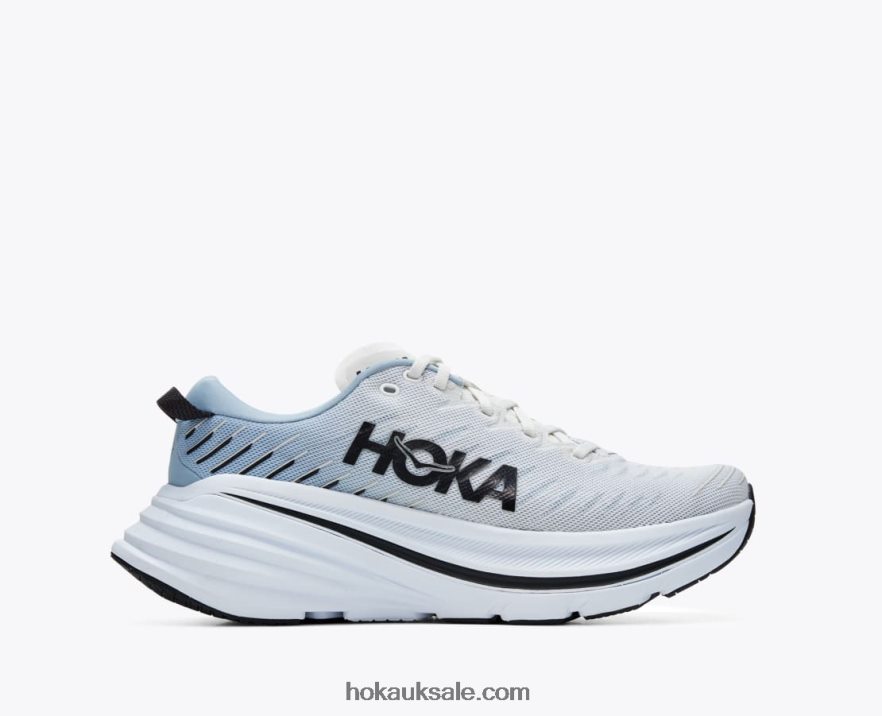 XHPD4N465 Bondi X Men Blanc De Blanc/Blue Fog Hoka