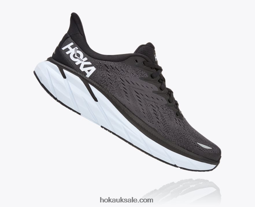 XHPD4N478 Clifton 8 Men Black/White Hoka