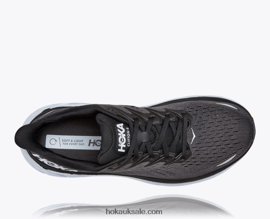XHPD4N478 Clifton 8 Men Black/White Hoka