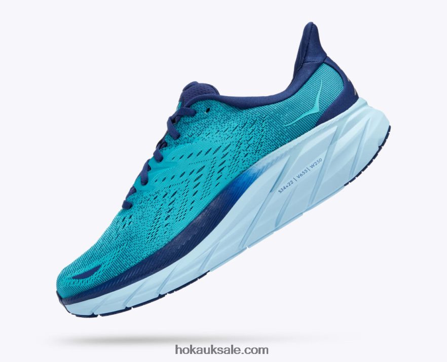 XHPD4N555 Clifton 8 Men Bellwether Blue/Scuba Blue Hoka