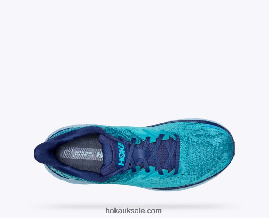 XHPD4N555 Clifton 8 Men Bellwether Blue/Scuba Blue Hoka