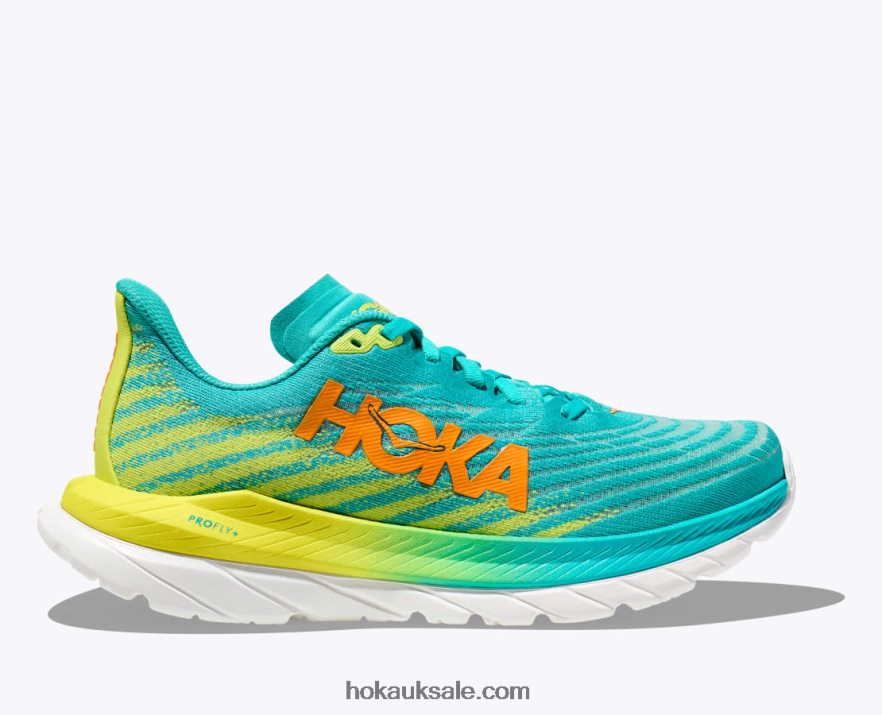 XHPD4N558 Mach 5 Men White/Scuba Blue Hoka