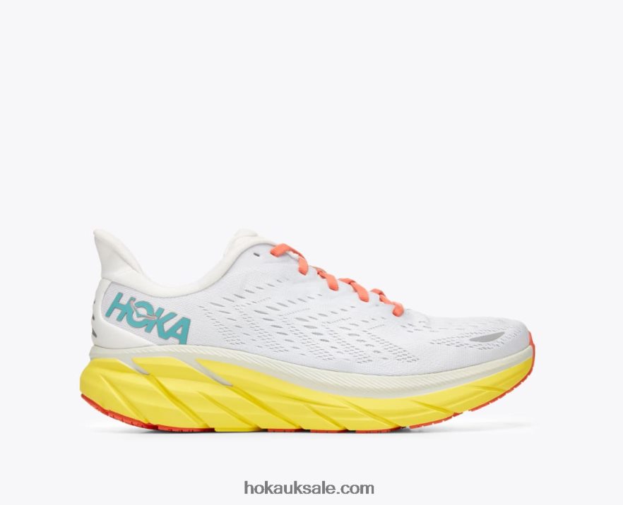 XHPD4N577 Clifton 8 Men Blanc De Blanc/Illuminating Hoka