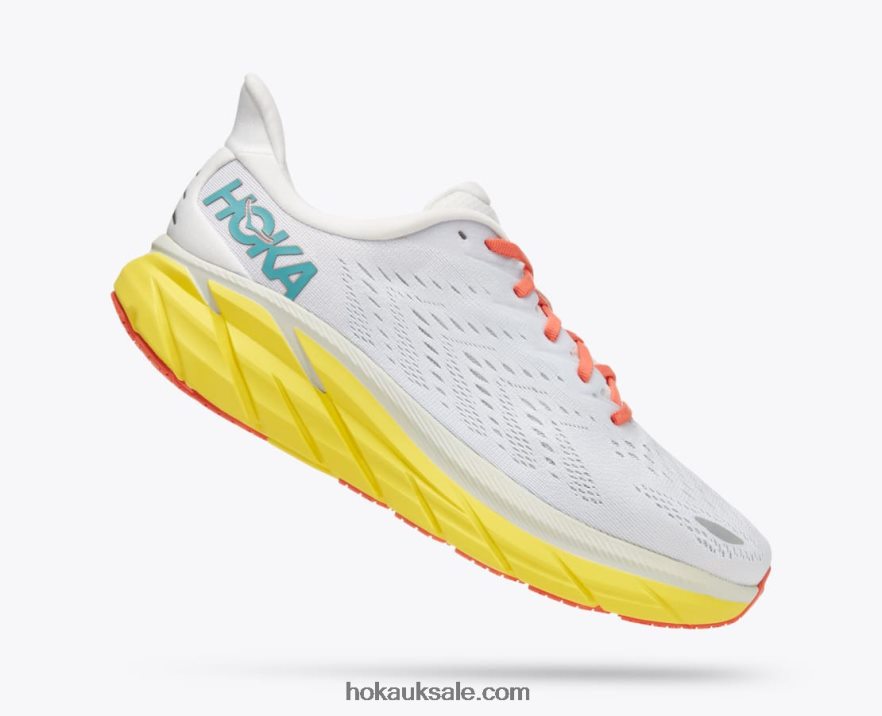XHPD4N577 Clifton 8 Men Blanc De Blanc/Illuminating Hoka