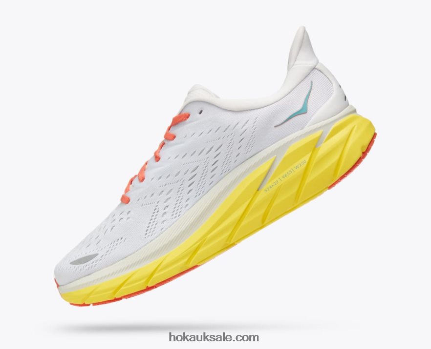 XHPD4N577 Clifton 8 Men Blanc De Blanc/Illuminating Hoka