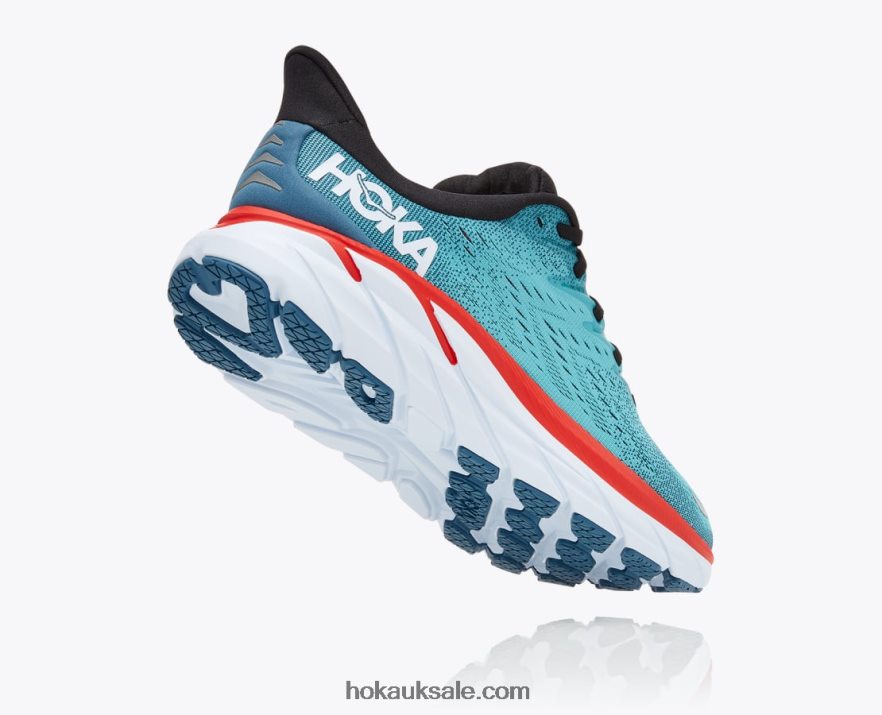 XHPD4N580 Clifton 8 Men Real Teal/Aquarelle Hoka