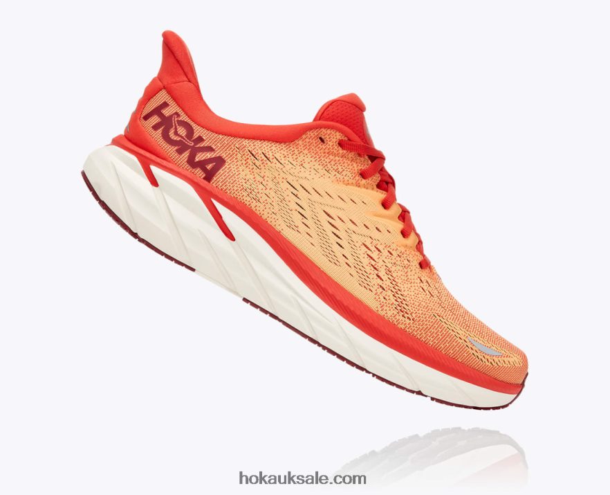 XHPD4N583 Clifton 8 Men Fiesta/Blazing Orange Hoka