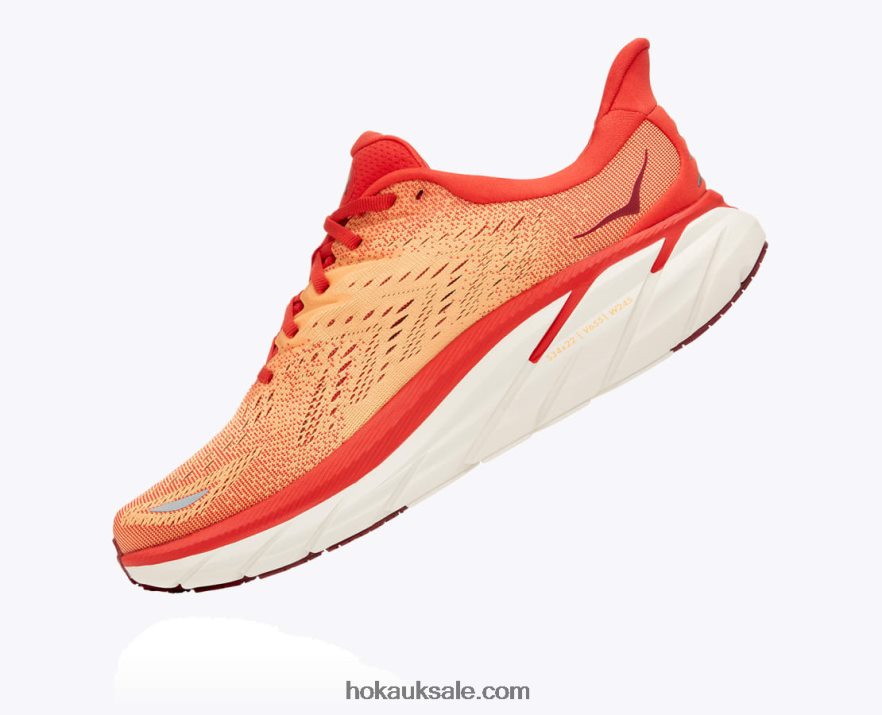 XHPD4N583 Clifton 8 Men Fiesta/Blazing Orange Hoka