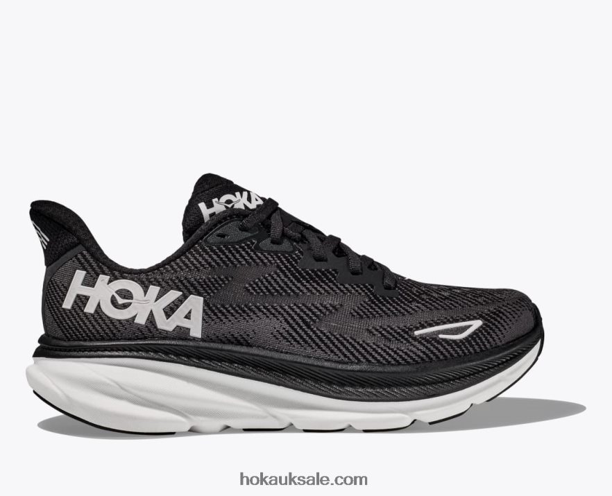 XHPD4N588 Clifton 9 Men Black/White Hoka